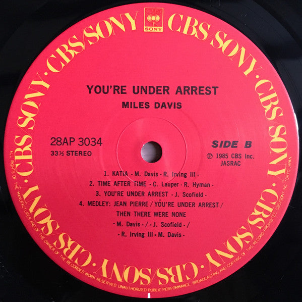 Miles Davis – You're Under Arrest