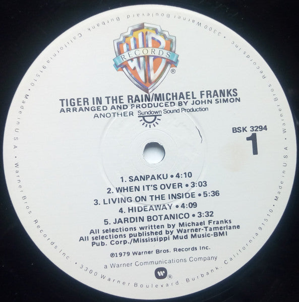 Michael Franks – Tiger In The Rain