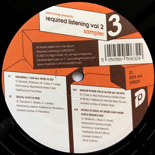 Various – Required Listening Vol 2 Sampler 3