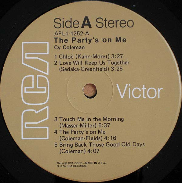 Cy Coleman – The Party's On Me