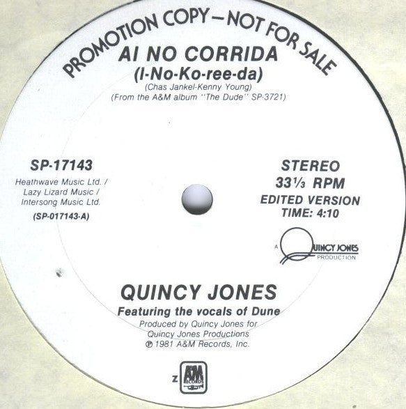 Quincy Jones - Ai No Corrida (I-No-Ko-Ree-Da)