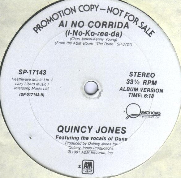 Quincy Jones - Ai No Corrida (I-No-Ko-Ree-Da)