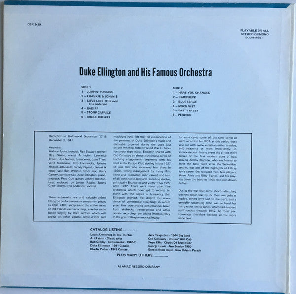 Duke Ellington And His Famous Orchestra* – Duke Ellington And His Famous Orchestra