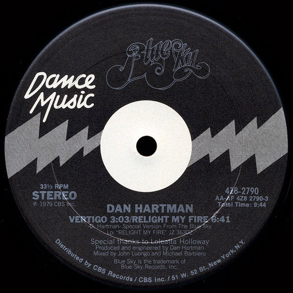 Dan Hartman – Vertigo / Relight My Fire