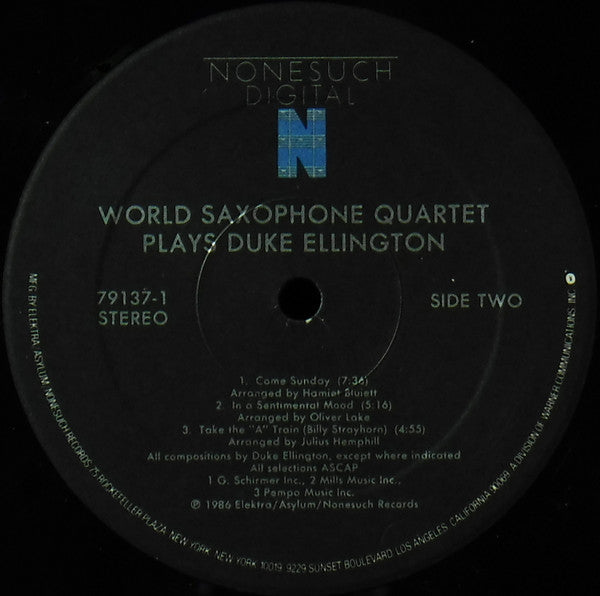 World Saxophone Quartet – Plays Duke Ellington