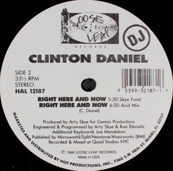 Clinton Daniel - Right Here And Now