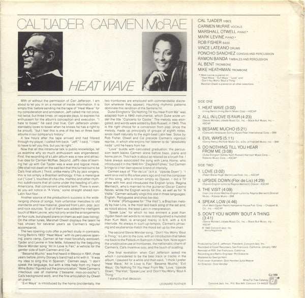 Cal Tjader ▪ Carmen McRae – Heat Wave