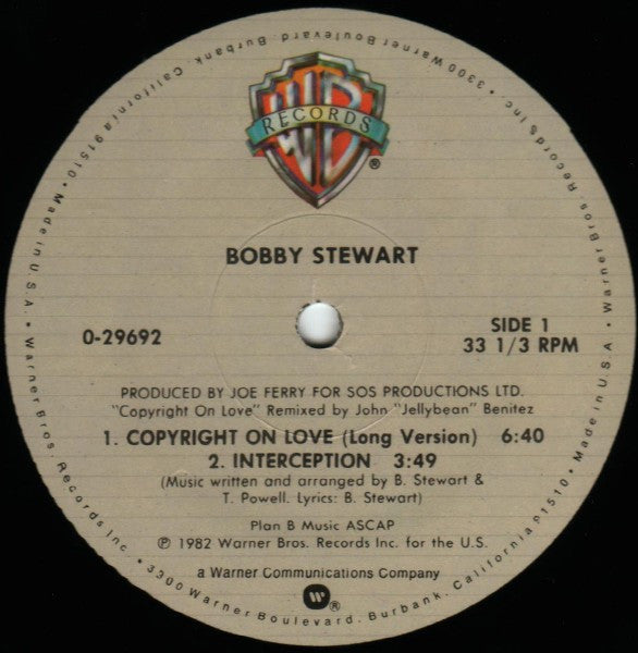 Bobby Stewart – Copyright On Love