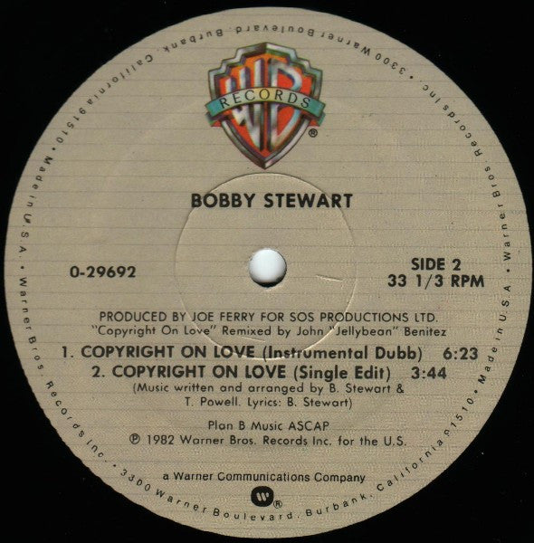 Bobby Stewart – Copyright On Love