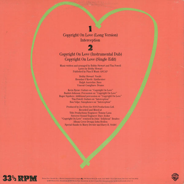Bobby Stewart – Copyright On Love
