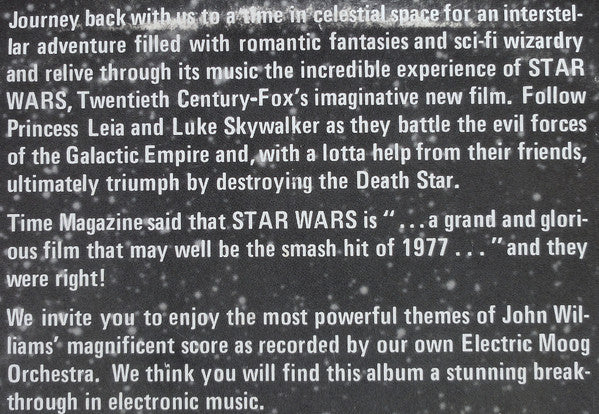 The Electric Moog Orchestra – Music From Star Wars