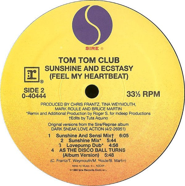 Tom Tom Club – Sunshine And Ecstasy