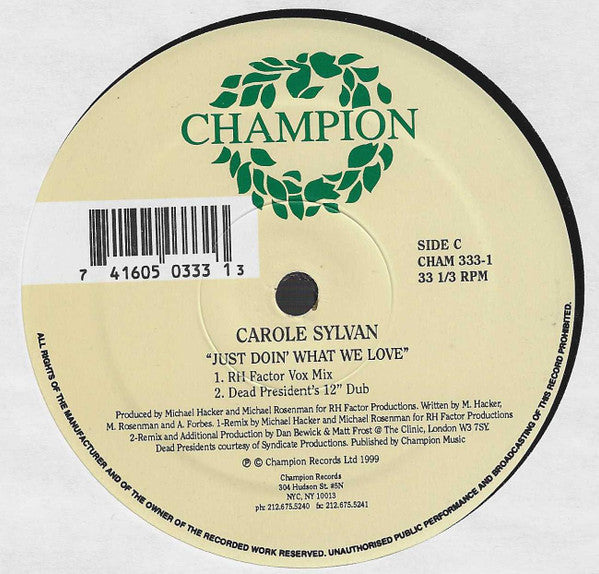 Carole Sylvan – Just Doin' What We Love