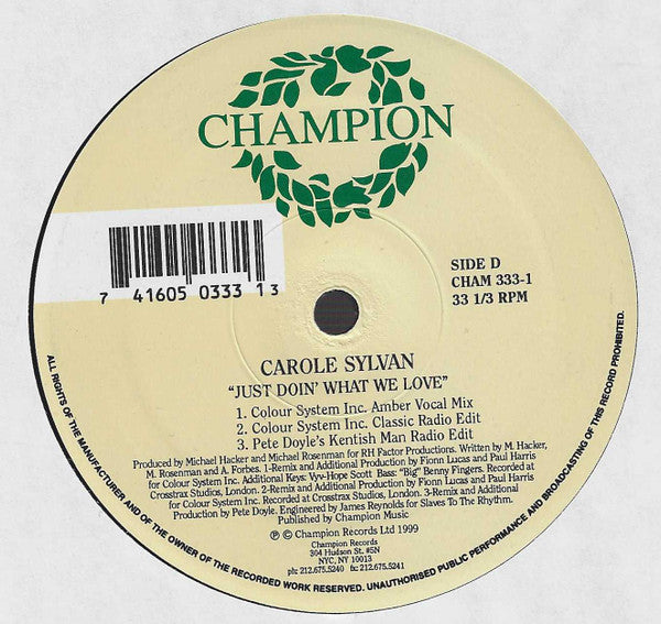 Carole Sylvan – Just Doin' What We Love