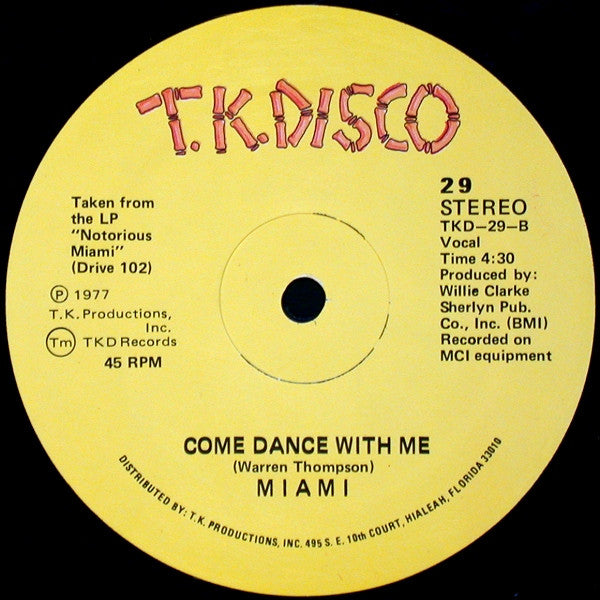 Miami - Disco Weekend / Come Dance With Me