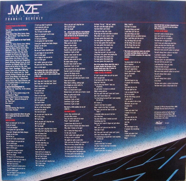 Maze Featuring Frankie Beverly – Can't Stop The Love
