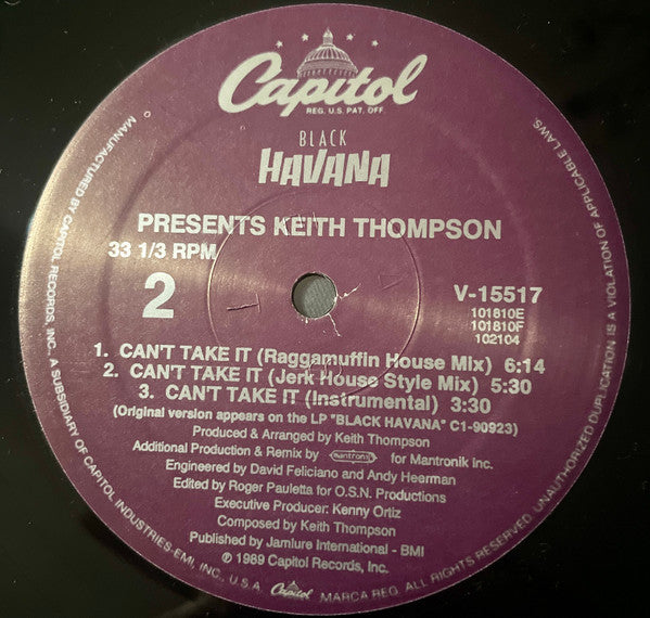 Keith Thompson - Can't Take It