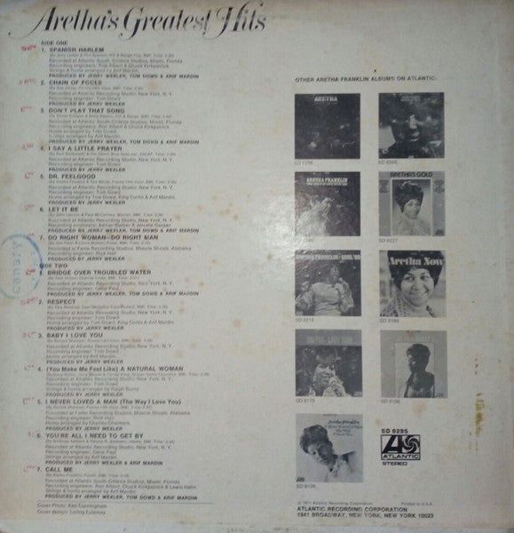 Aretha Franklin – Aretha's Greatest Hits