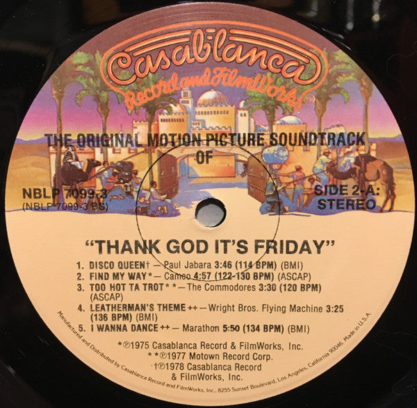 Various – Thank God It's Friday (The Original Motion Picture Soundtrack)