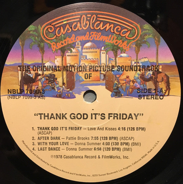 Various – Thank God It's Friday (The Original Motion Picture Soundtrack)