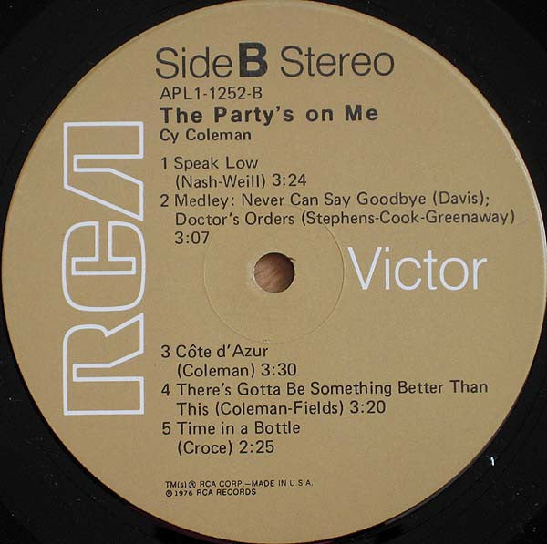 Cy Coleman – The Party's On Me