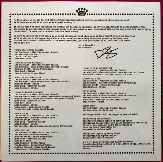 Leo Bud Welch – The Angels In Heaven Done Signed My Name