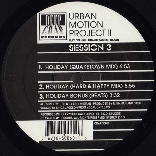 Urban Motion Project II - Holiday / I Feel Good Now!