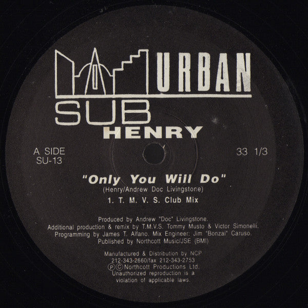 Henry – Only You Will Do