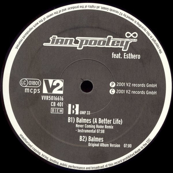 Ian Pooley Feat. Esthero – Balmes (A Better Life) Vol 1