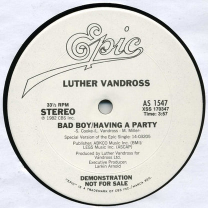 Luther Vandross – Bad Boy/Having A Party