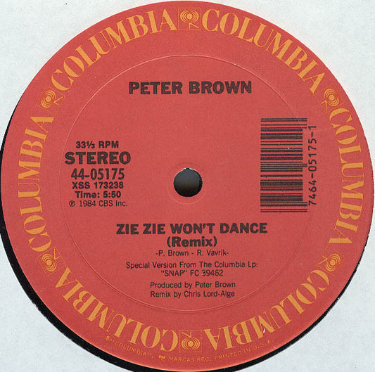 Peter Brown – Zie Zie Won't Dance