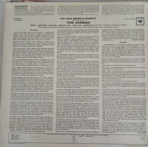 The Dave Brubeck Quartet – Time Changes