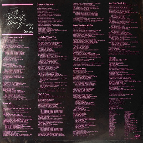 A Taste Of Honey – Twice As Sweet