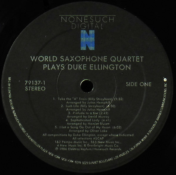 World Saxophone Quartet – Plays Duke Ellington