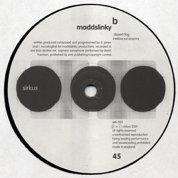 Maddslinky – Reject / Desert Fog