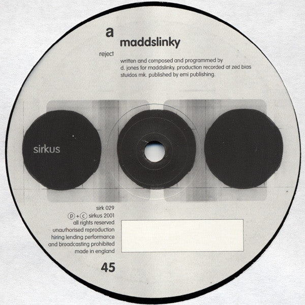 Maddslinky – Reject / Desert Fog