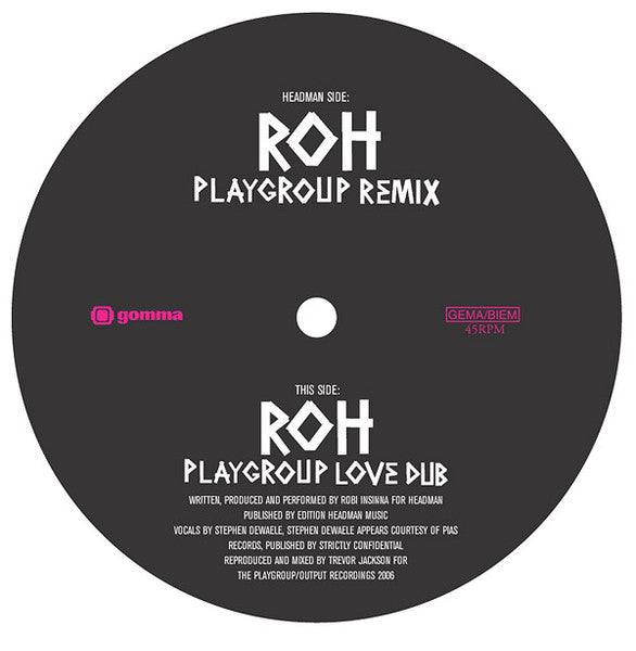 Headman (2) – Roh (Playgroup Remix)