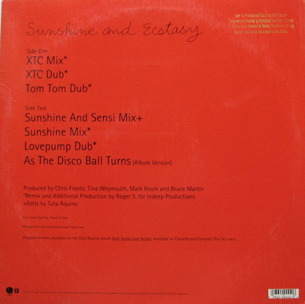 Tom Tom Club – Sunshine And Ecstasy